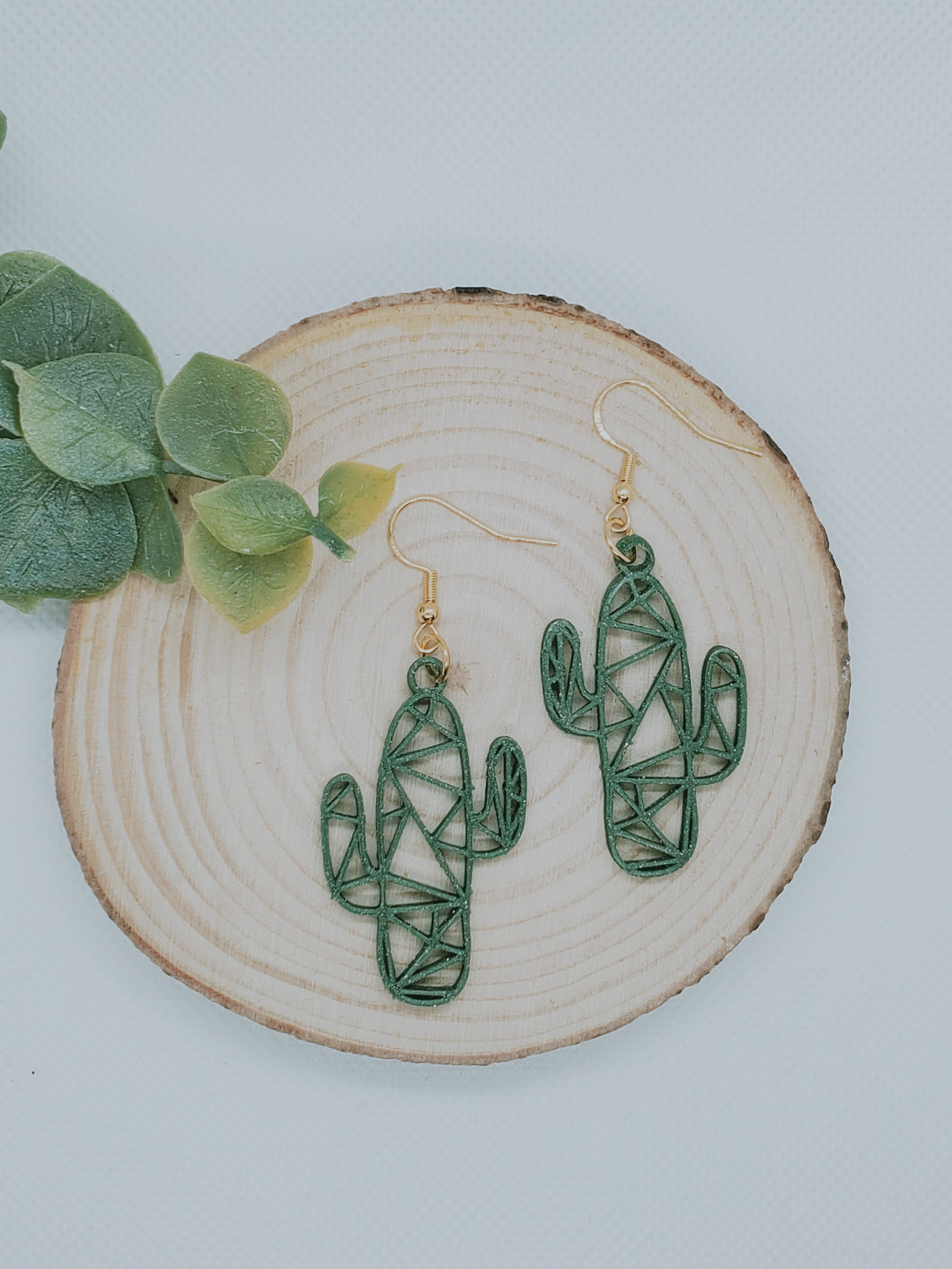 Geometric Cactus Earrings
