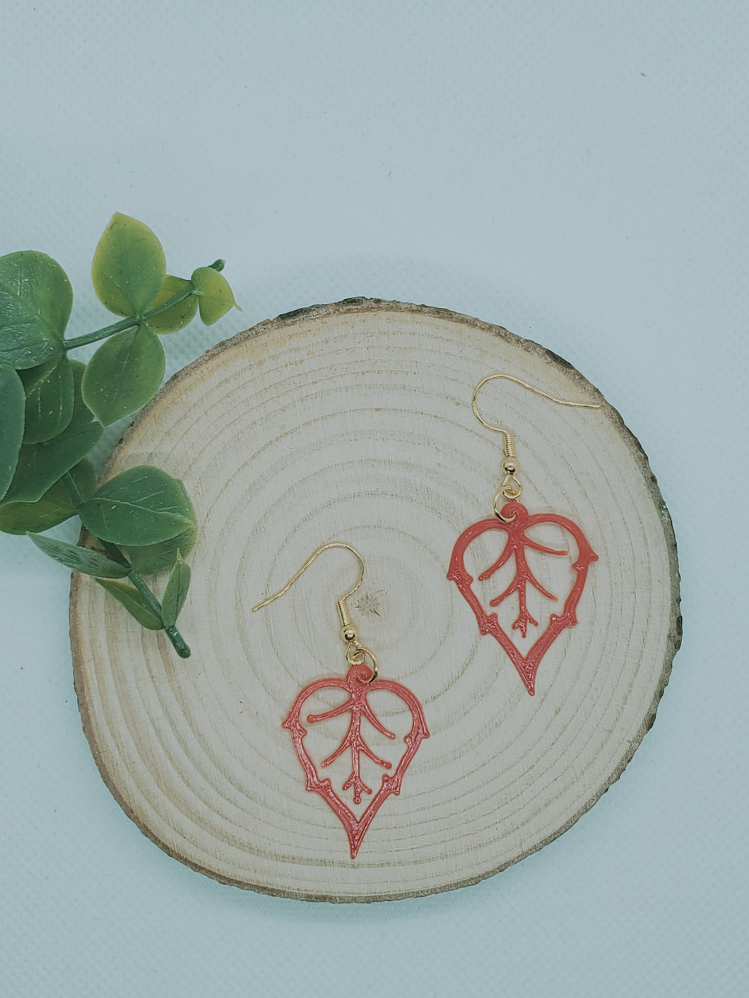 Redbud Leaf Earrings