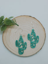 Load image into Gallery viewer, Geometric Cactus Earrings
